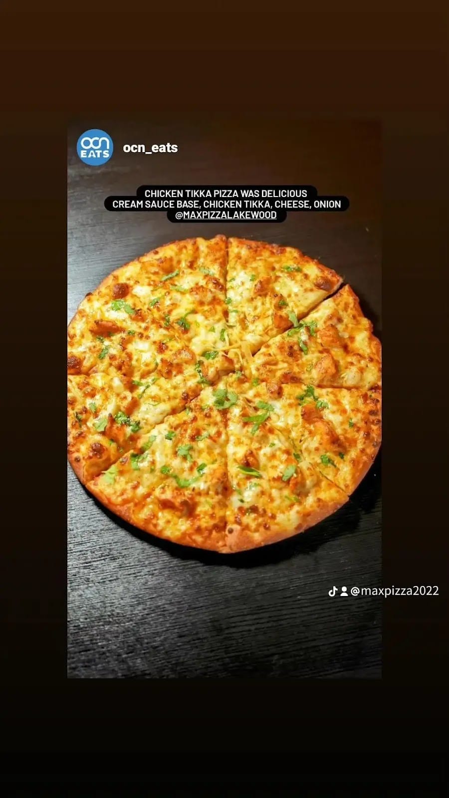 Max Pizza menu hero